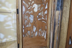 A Pair of North African Carved Pierced 4 Fold Screens