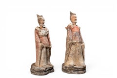 A Pair of Northern Wei Dynasty Court Official Figures