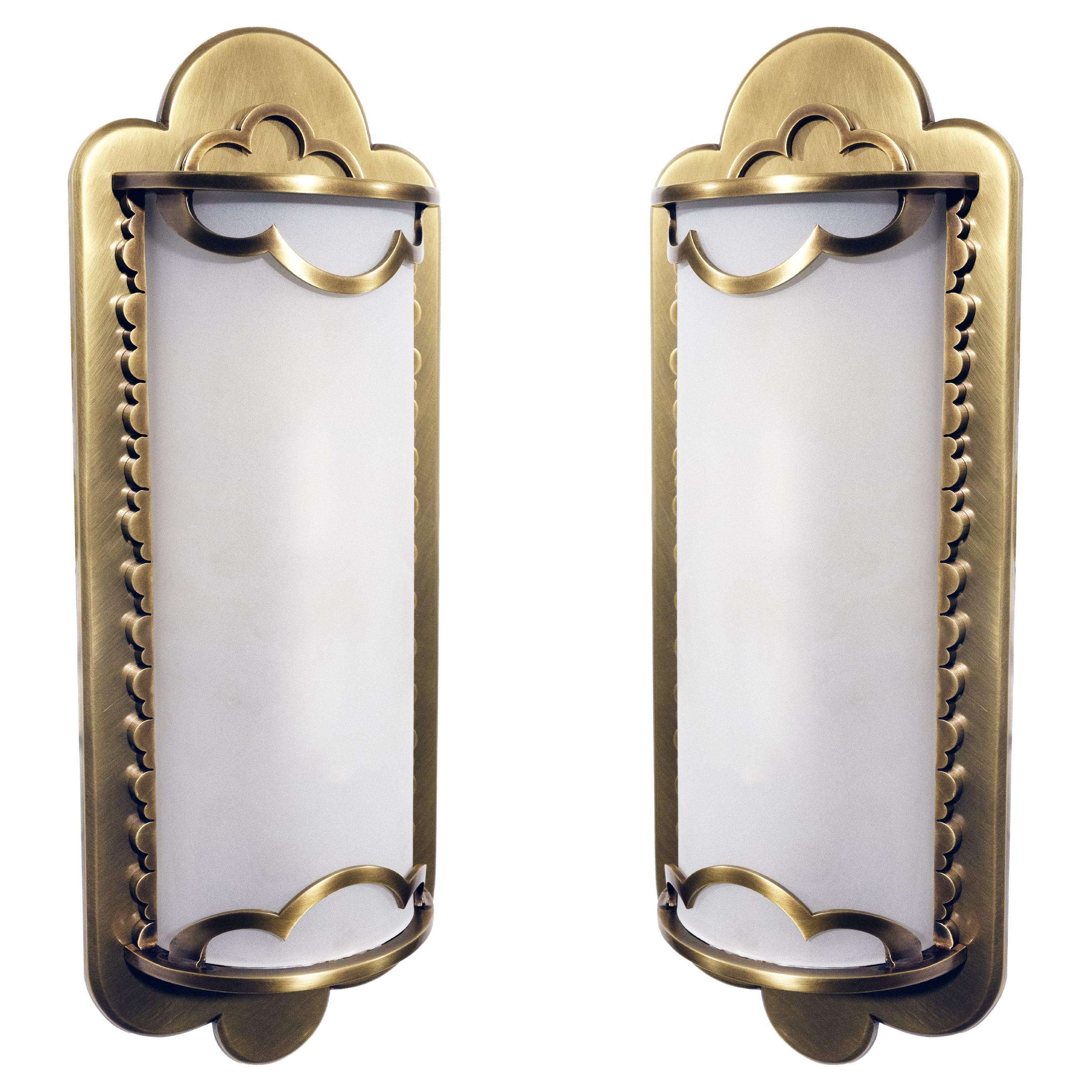 A Pair of Nuages Sconces by David Duncan Studio