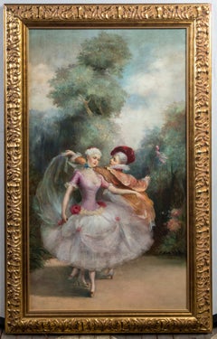 Pair of Oil on Canvas Paintings in the French Romantic Manner