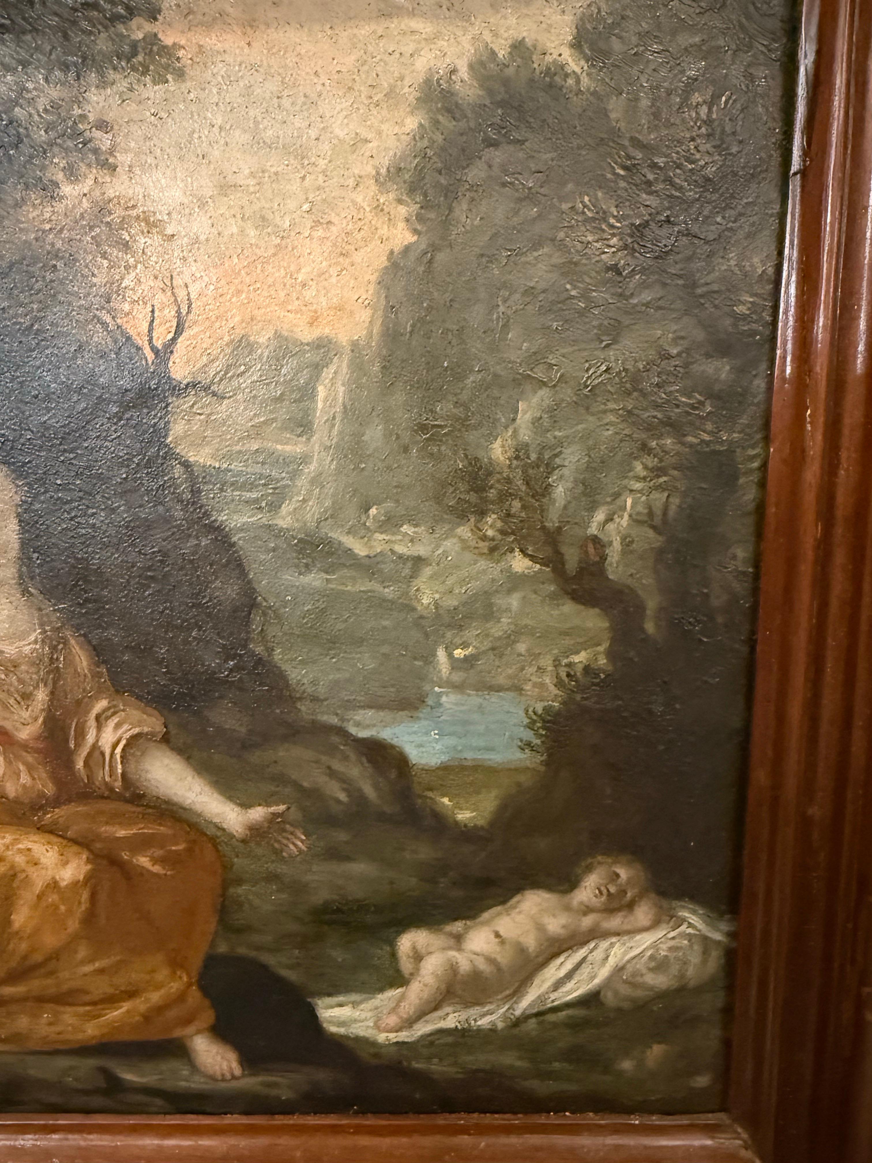 Paire de peintures à l'huile sur cuivre, écoleologne, 18ème siècle en vente 4