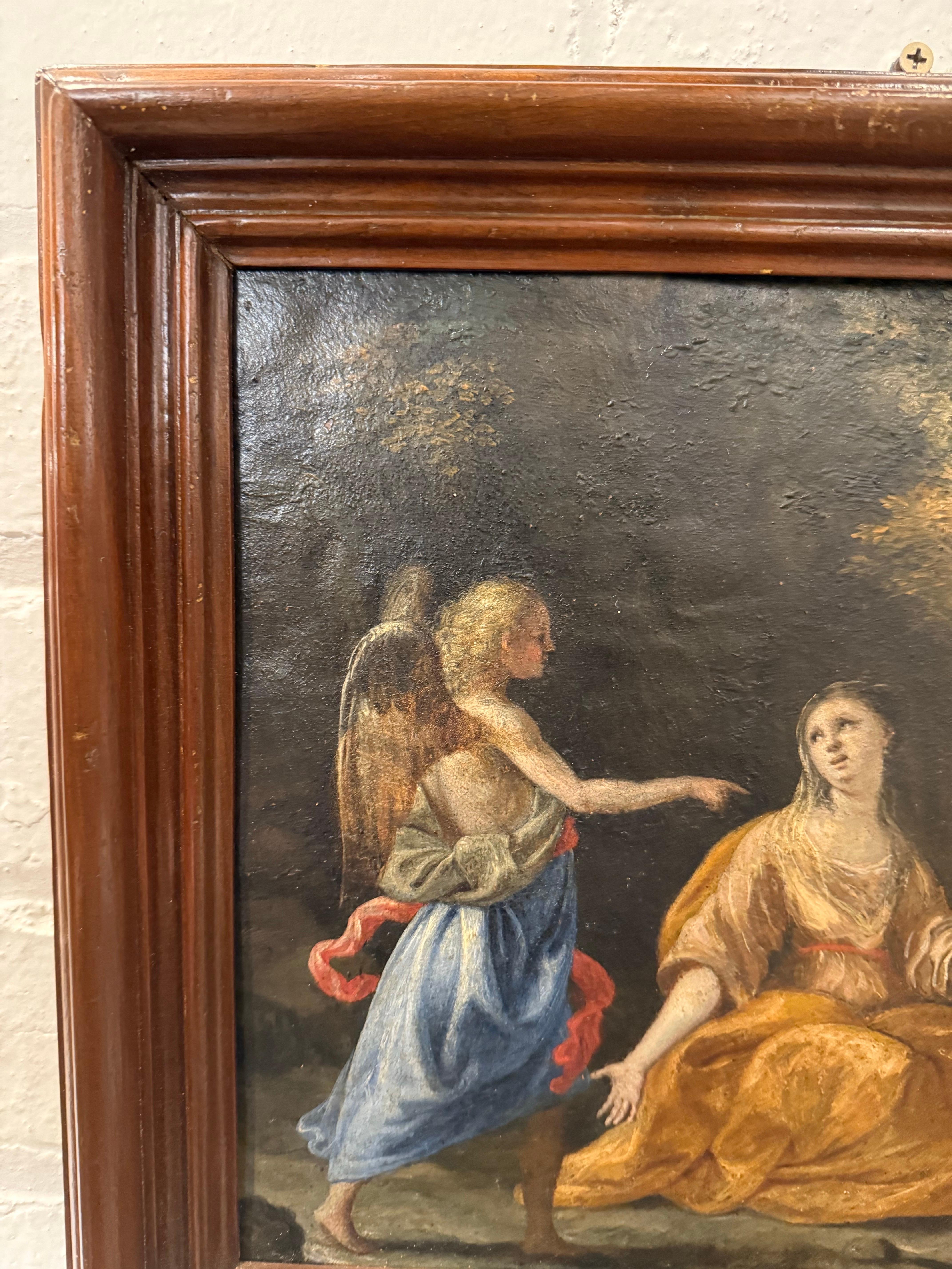Paire de peintures à l'huile sur cuivre, écoleologne, 18ème siècle en vente 5