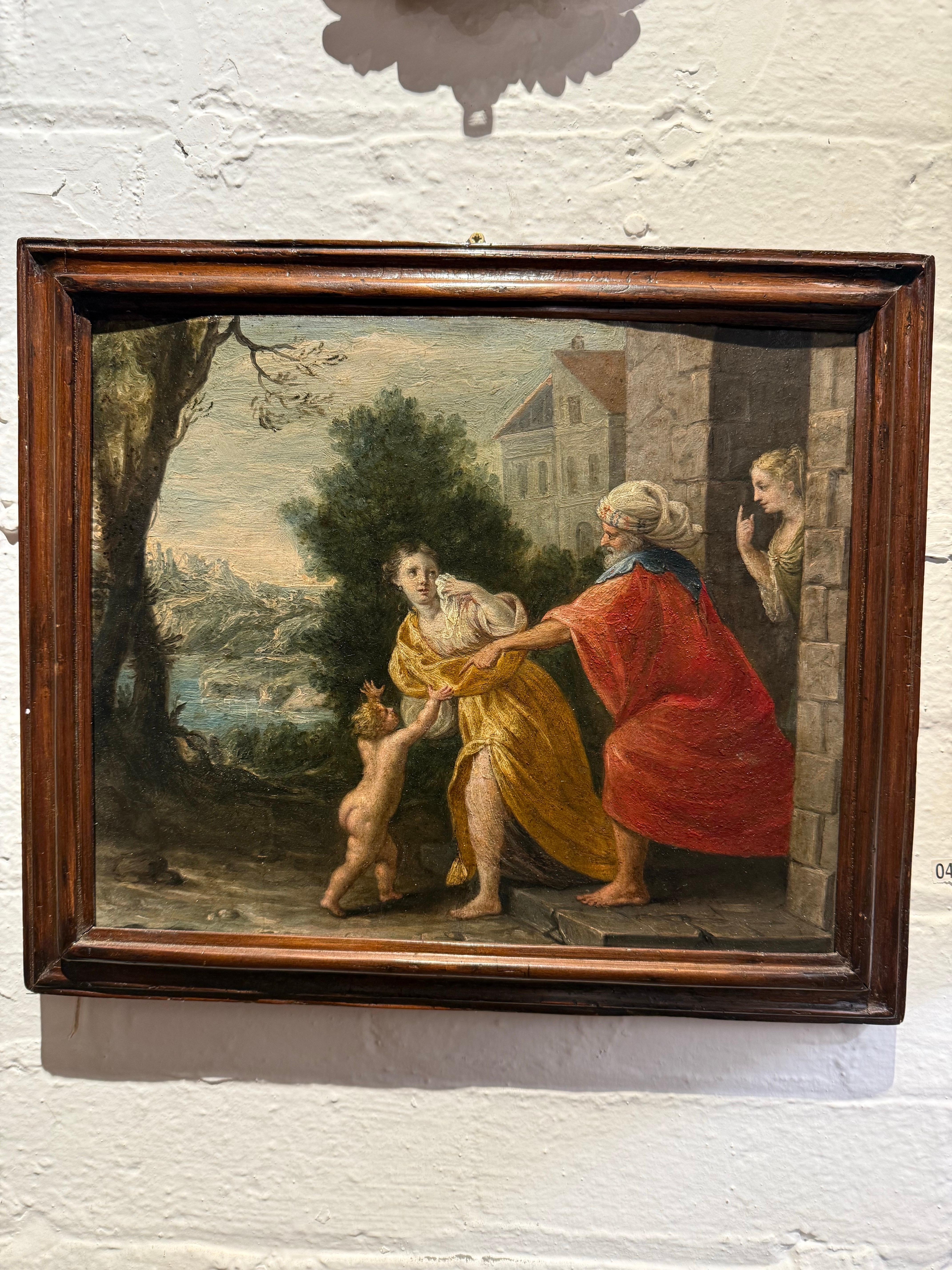 Paire de peintures à l'huile sur cuivre, écoleologne, 18ème siècle
XVIIe siècle, dans le style d'Annibale Carracci (1560-1609), Circa 1660-1680's.

Provenance : Anciennement chez Cesare della Seta, président de La Societá di Antiquari, Rome, puis