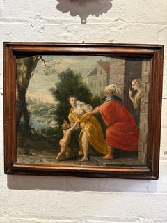 Coppia di dipinti a olio su rame, Scuola bolognese, XVIII secolo