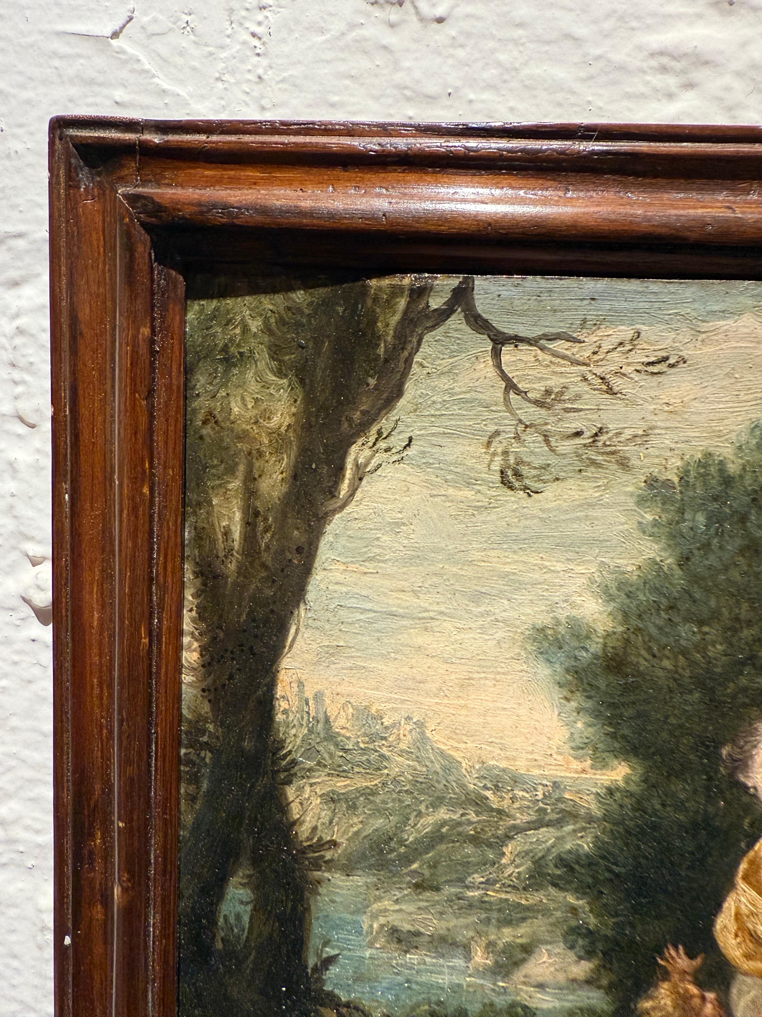Paire de peintures à l'huile sur cuivre, écoleologne, 18ème siècle Bon état - En vente à ARMADALE, VIC
