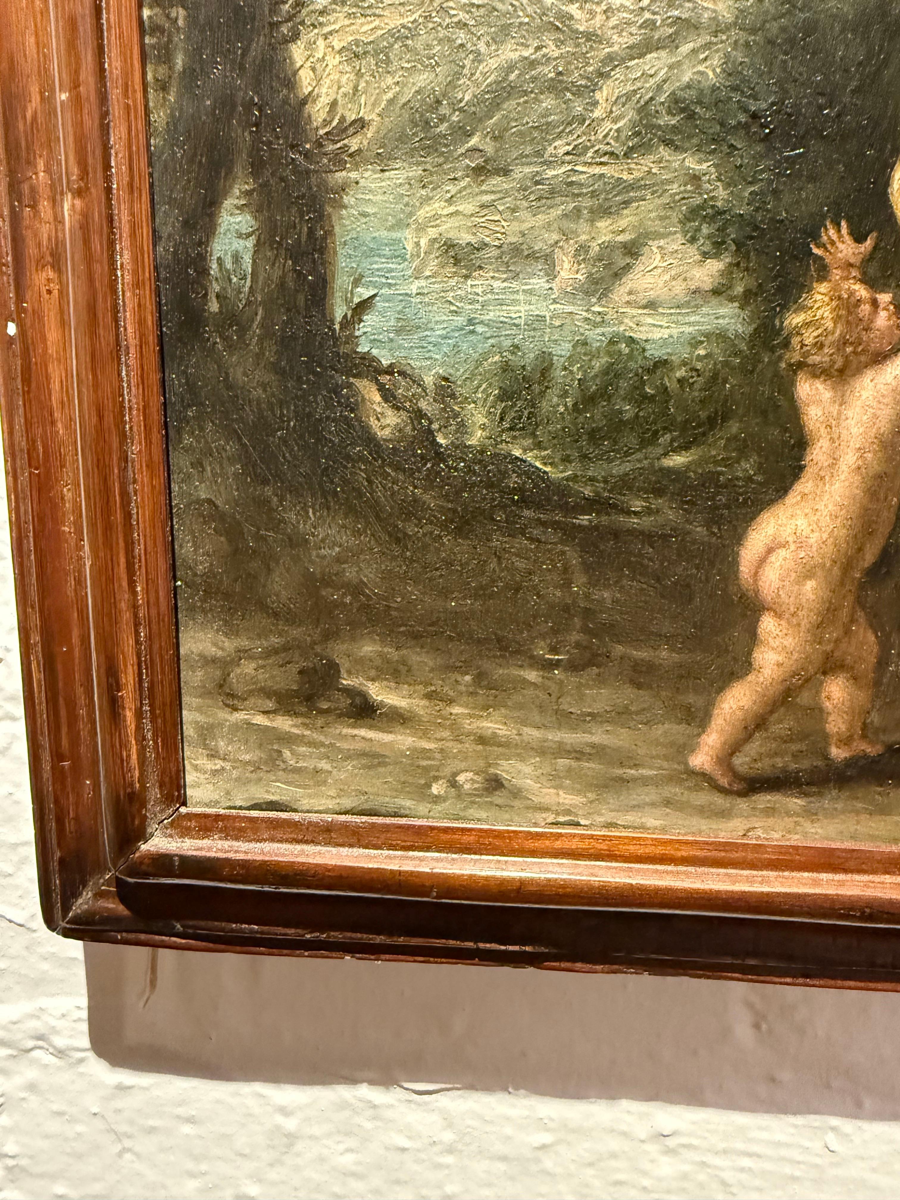 XVIIIe siècle et antérieur Paire de peintures à l'huile sur cuivre, écoleologne, 18ème siècle en vente