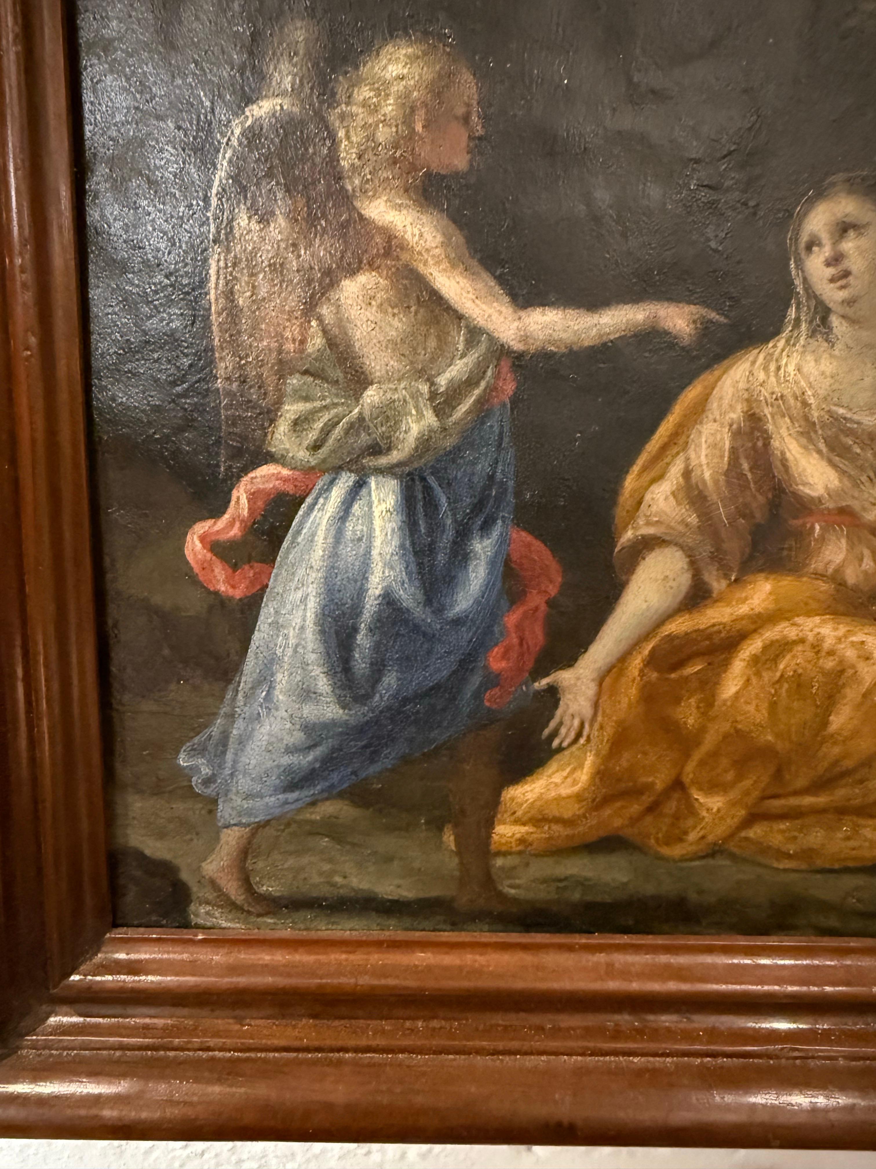Paire de peintures à l'huile sur cuivre, écoleologne, 18ème siècle en vente 2