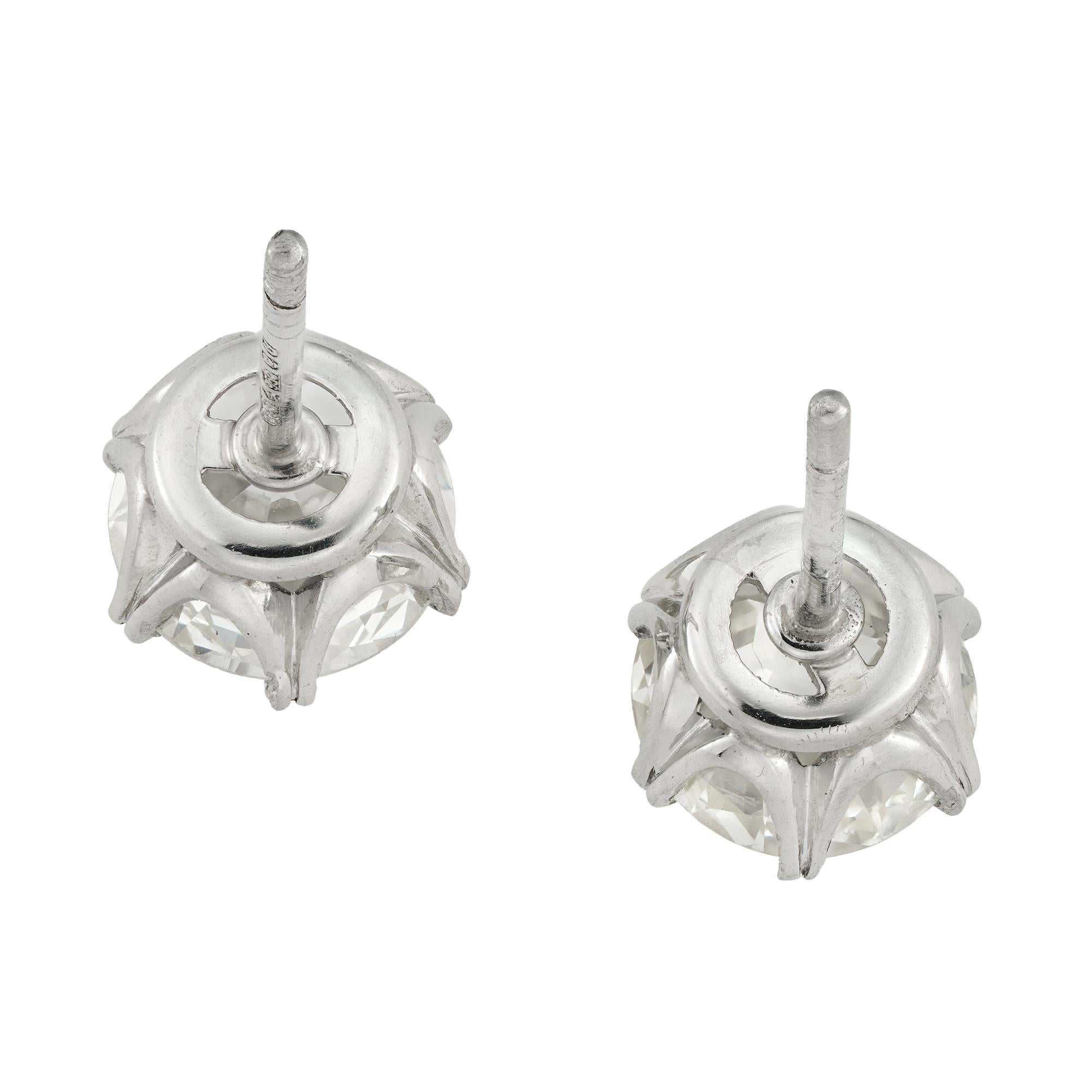 Women's or Men's A pair of old-cut diamond stud earrings