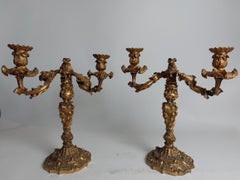 Pair of Opulent Regency '1811-1820' Ormolu Candlestick Holders