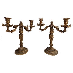 Used Pair of Opulent Regency '1811-1820' Ormolu Candlestick Holders