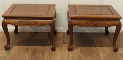 Pair of Oriental Teak Low Tables, Coffee Tables
