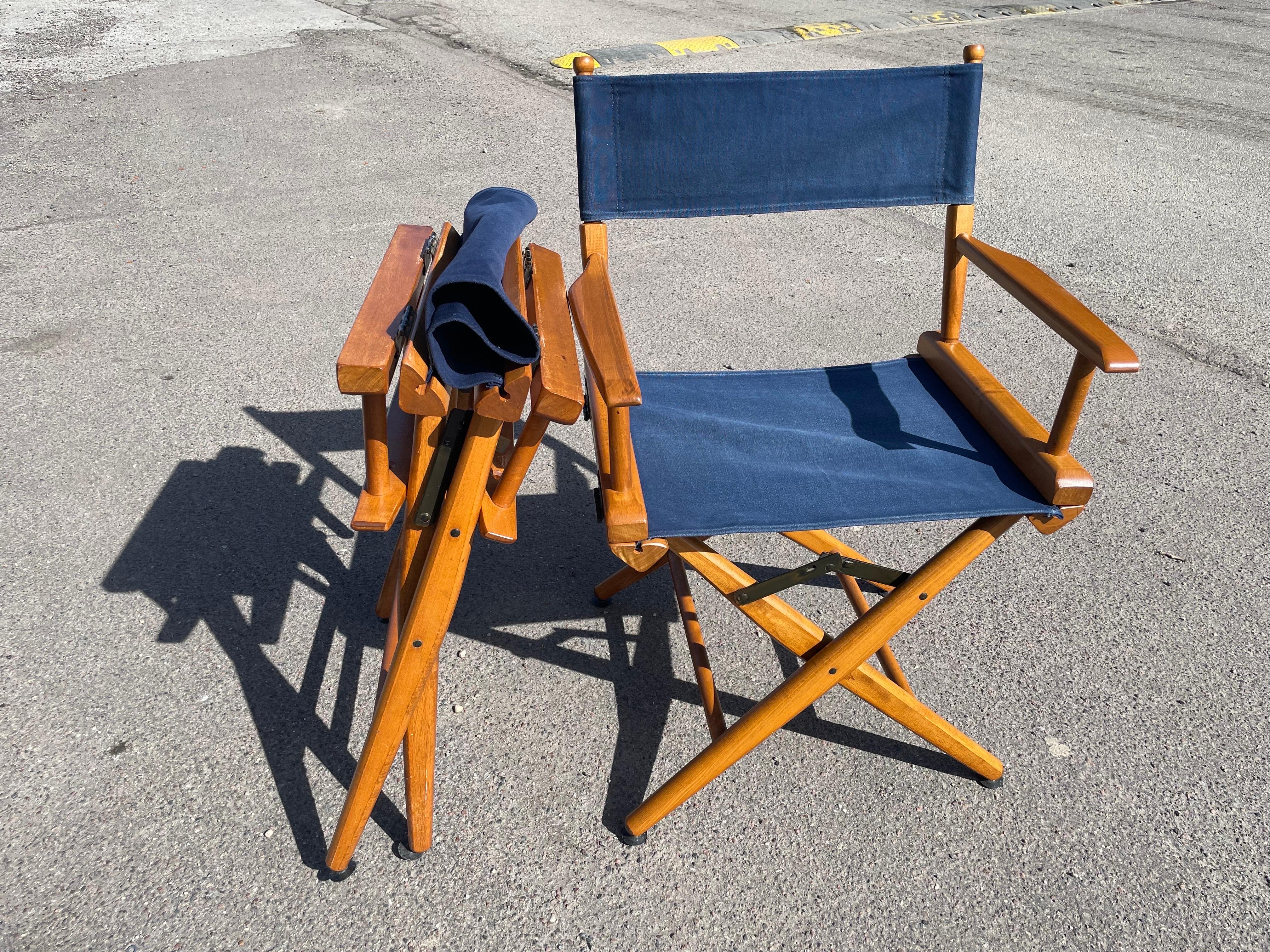 Mid-Century Modern a pair of Original 1970´s Directors Chairs by Telescope Chair Company For Sale