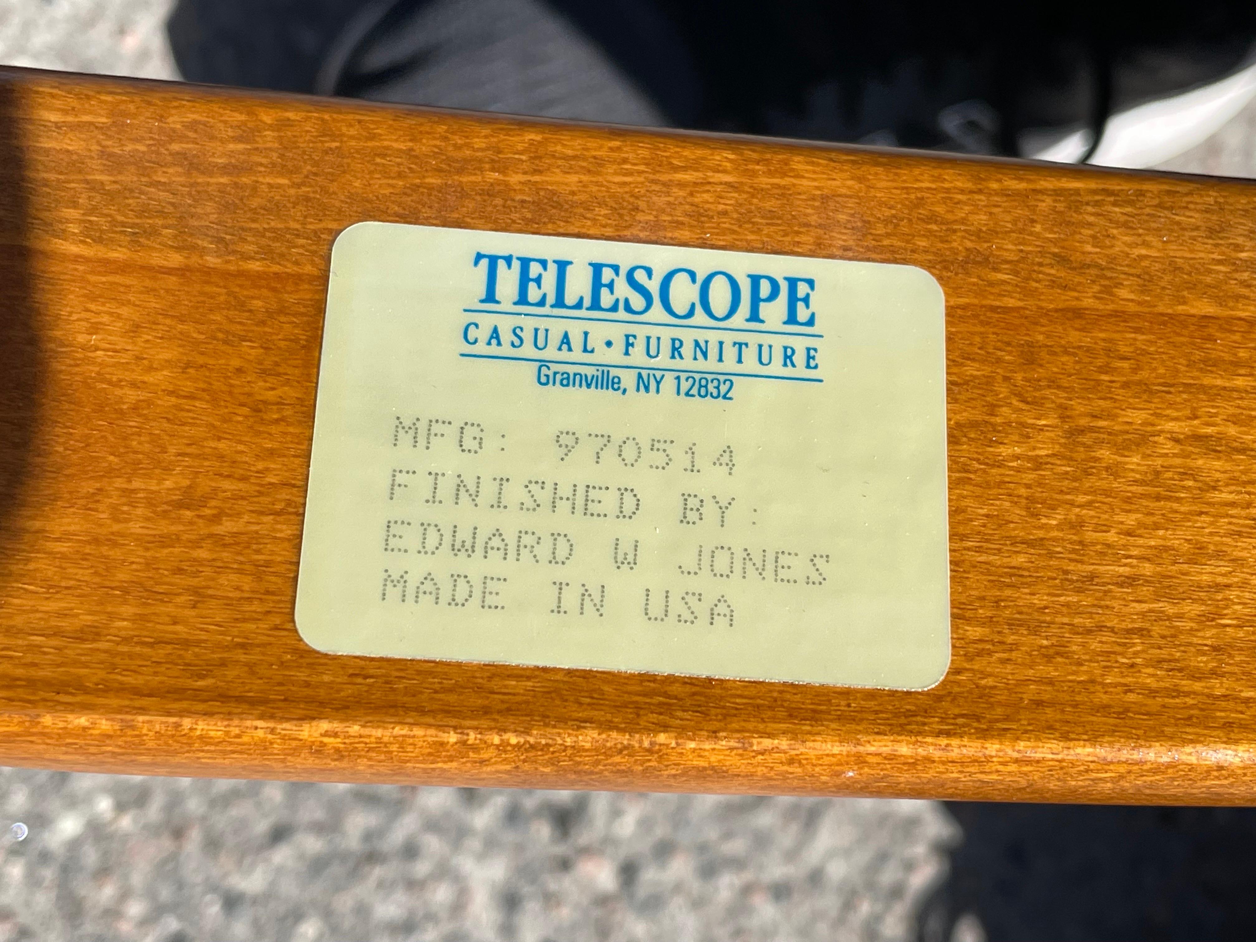 ein Paar Original-Direktorenstühle der 1970er Jahre von Telescope Chair Company (Leinwand) im Angebot