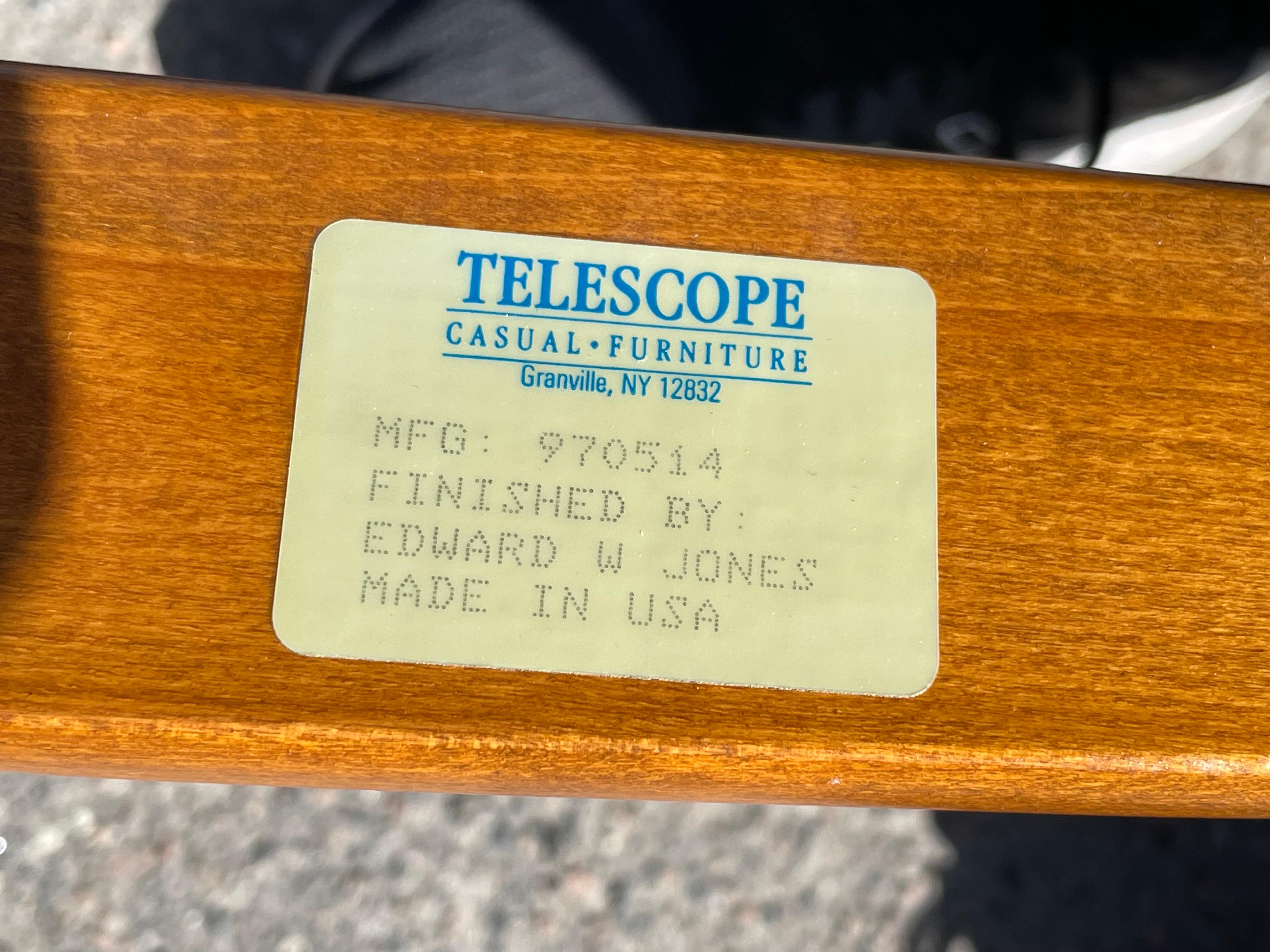 un par de sillas de director originales de los años 70 de la Telescope Chair Company en venta 1