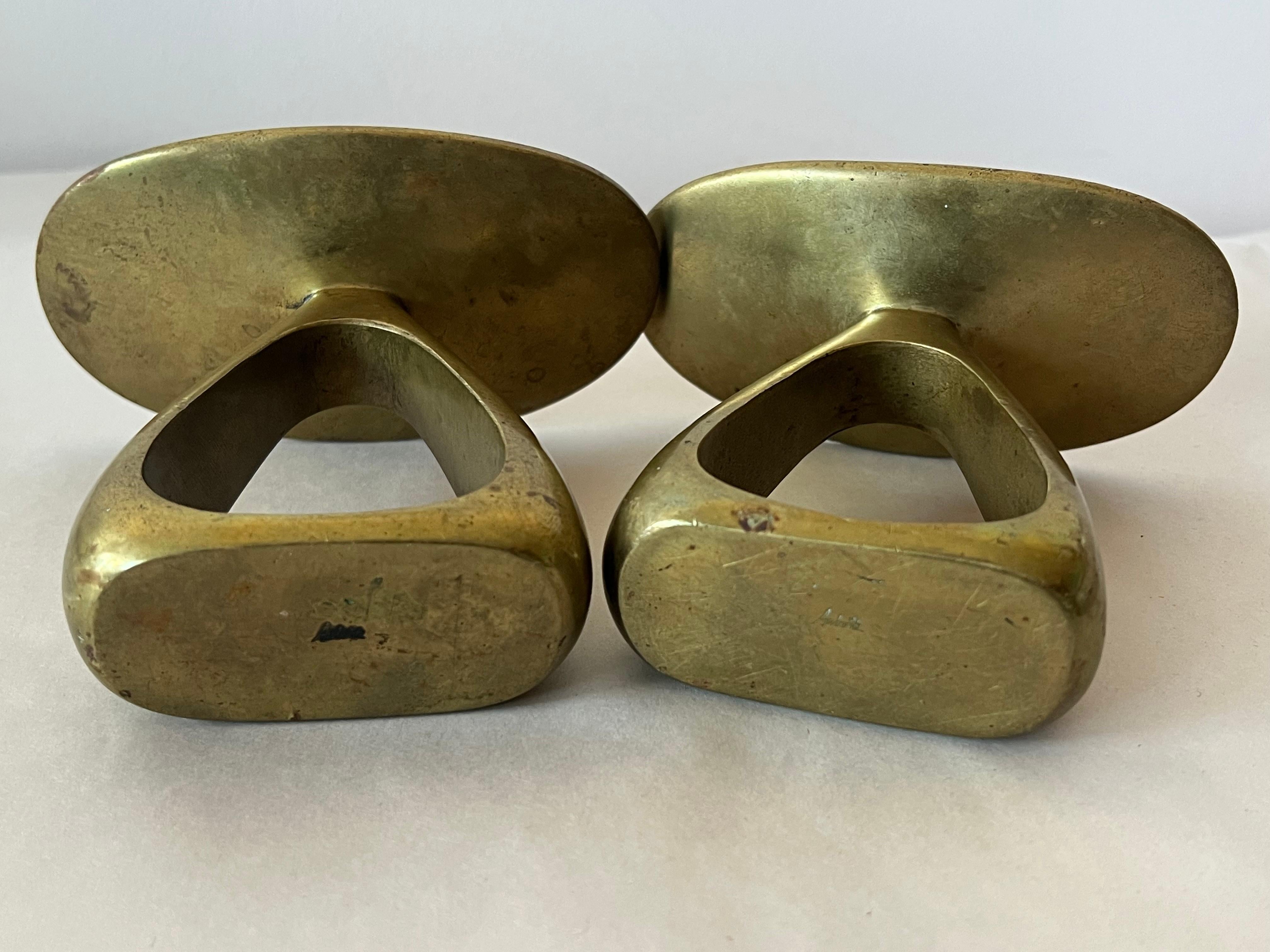 A Pair Of Original Carl Auböck Brass Candlesticks Ca' 1950's For Sale 2