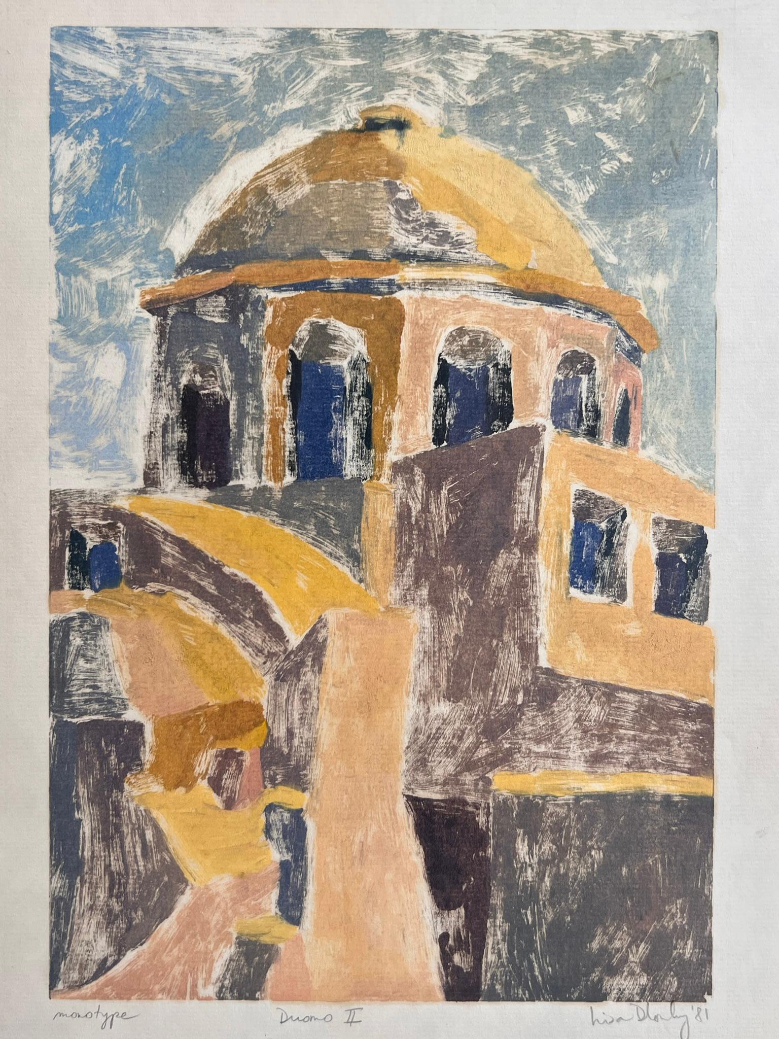 Pair of Original Monotype Etchings of the Duomo, Signed by Artist, 1981 For Sale 9