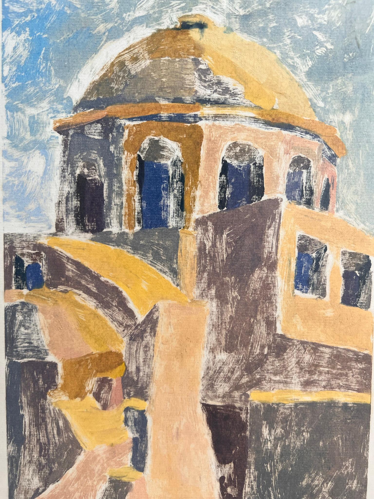 Pair of Original Monotype Etchings of the Duomo, Signed by Artist, 1981 For Sale 2