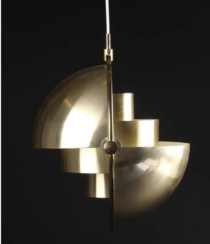 A pair of original Multi-Light Pendant by Louis Weisdorf for Lyfa In Good Condition For Sale In Long Island City, NY