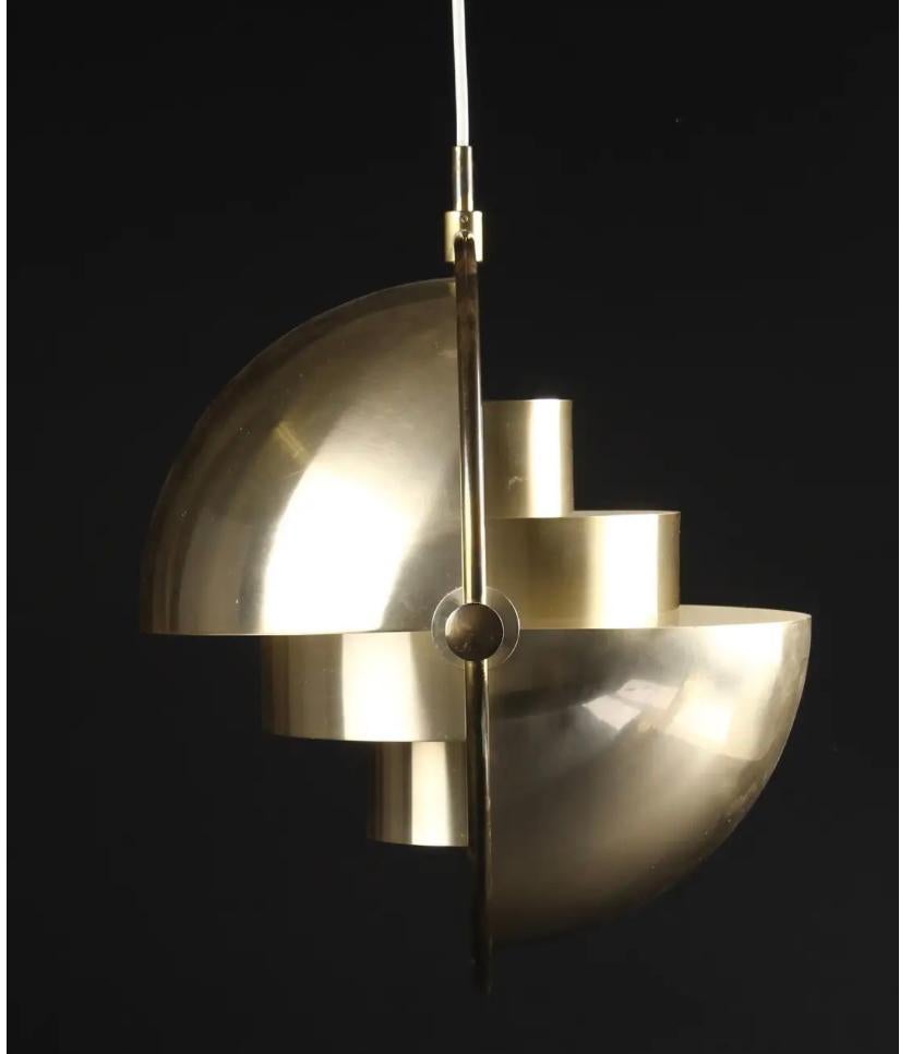 Metal A pair of original Multi-Light Pendant by Louis Weisdorf for Lyfa For Sale