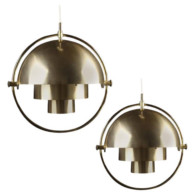 A pair of original Multi-Light Pendant by Louis Weisdorf for Lyfa For Sale
