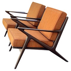 A Pair Of Original "Z" Chairs By Poul Jensen For Selig Denmark Ca' 1960's