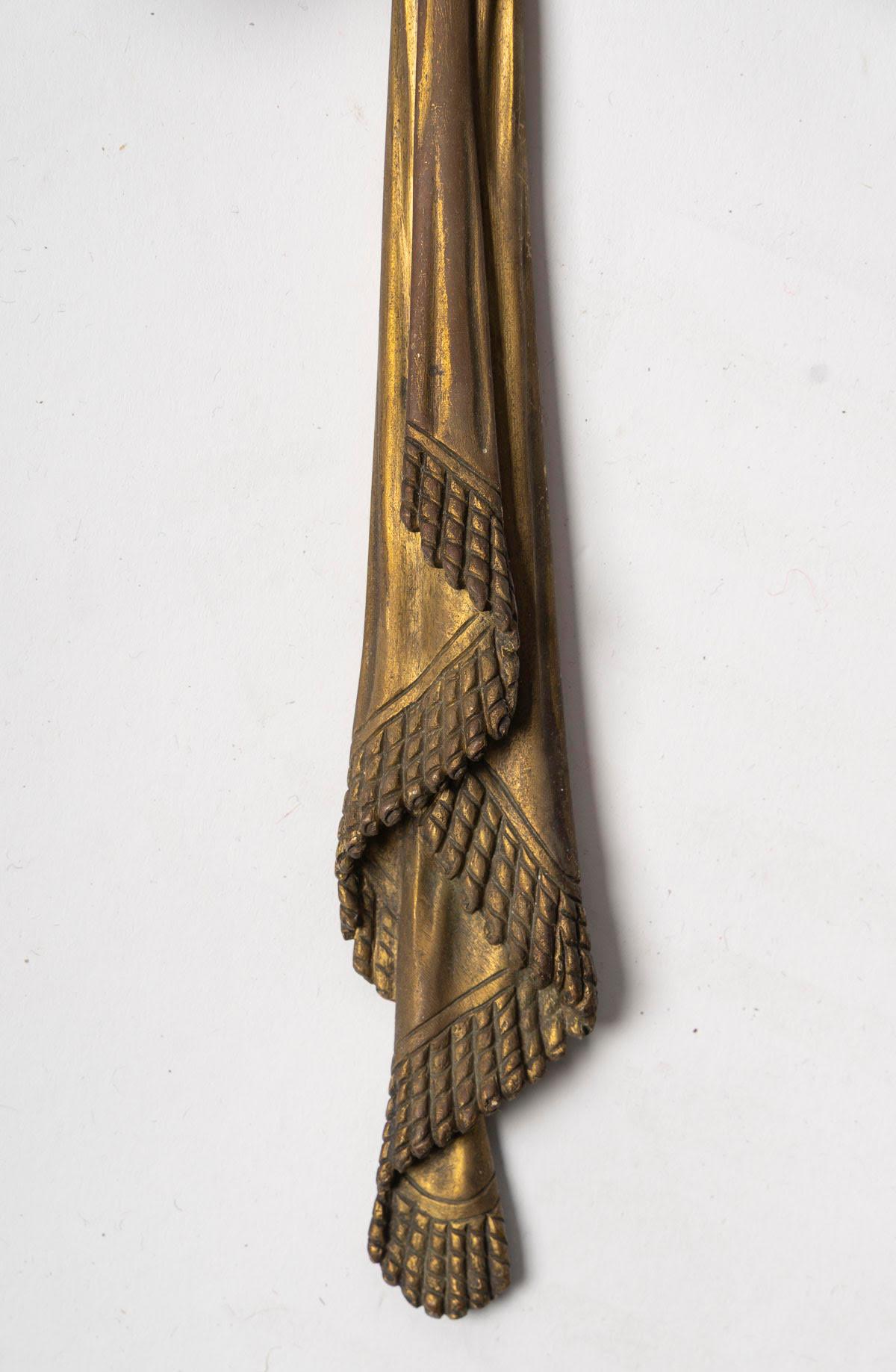 Coppia di scensori in ormolu, stile Luigi XVI, XIX secolo, periodo Napoleone III. In condizioni buone in vendita a Saint-Ouen, FR