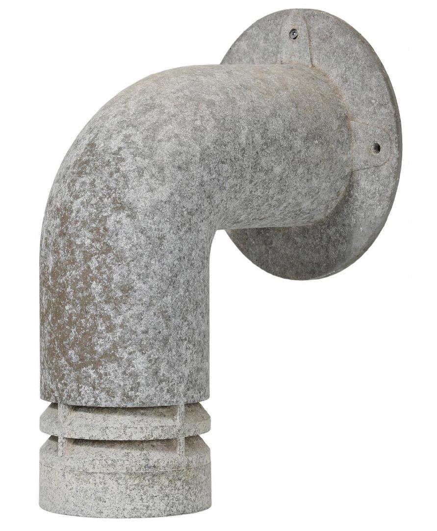 Paire d'appliques d'extérieur en métal galvanisé Pipeline by Ole Pless Jørgensen État moyen - En vente à Vienna, AT