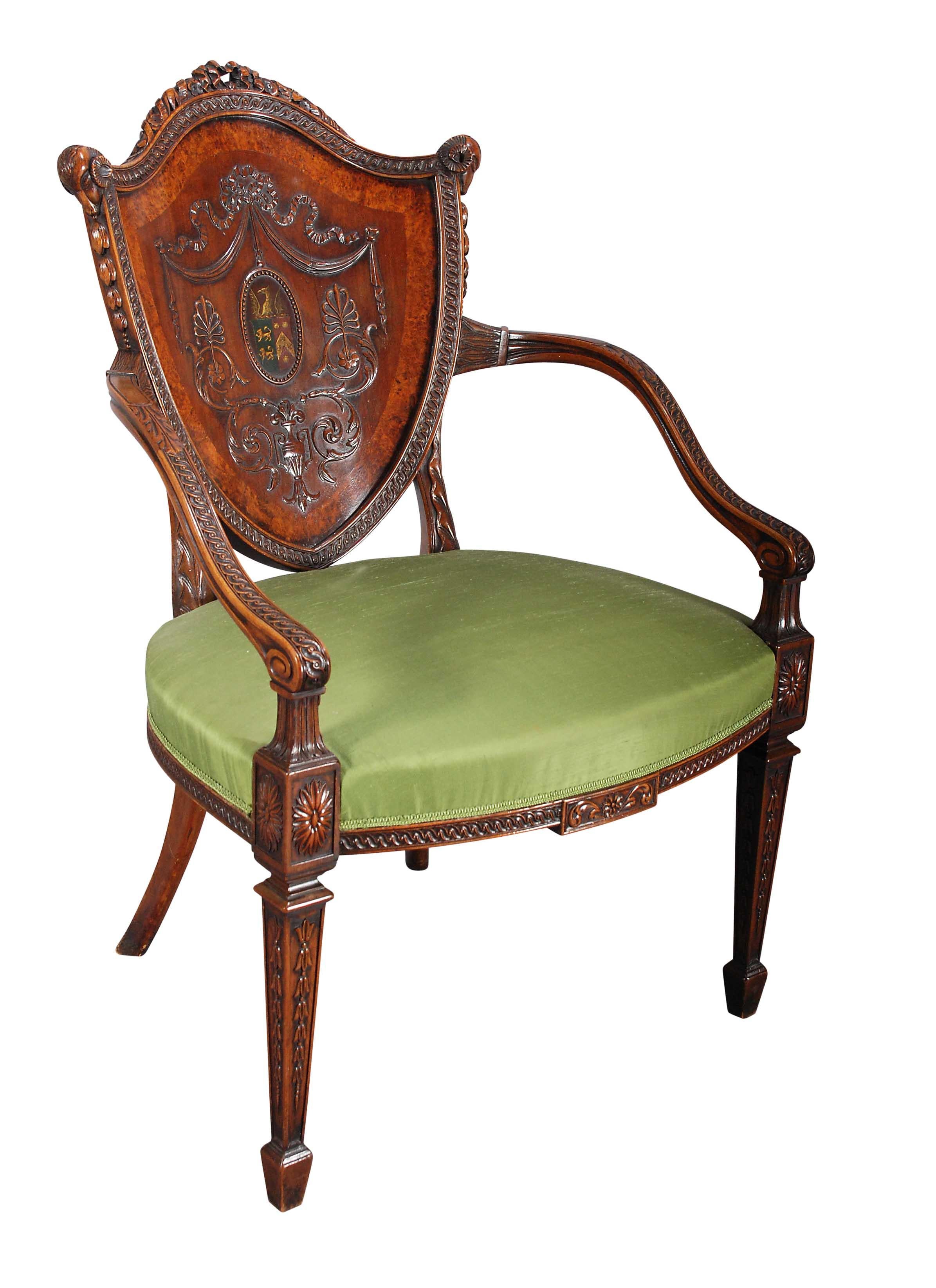 Ein Paar überdimensionale Sessel mit Schildrücken im Zustand „Gut“ im Angebot in Harrodsburg, KY