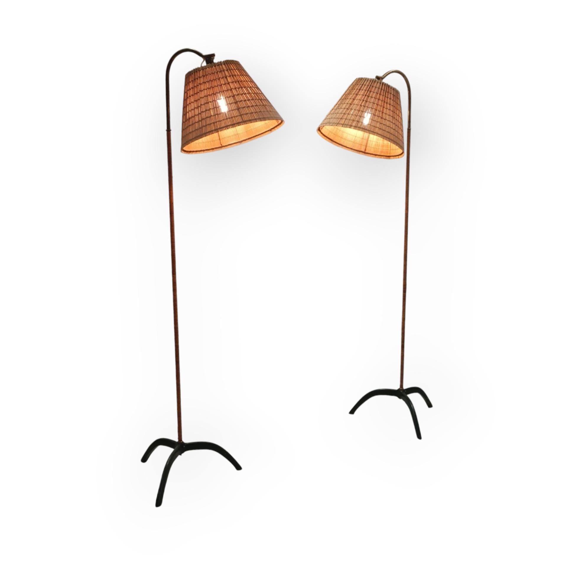 A Pair of Paavo Tynell Floor Lamps model. 9609, Taito Oy 7