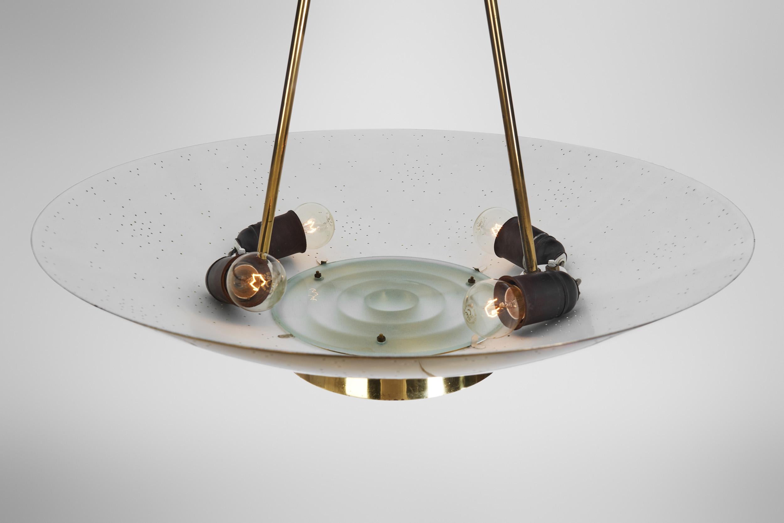 Coppia di lampade da soffitto Paavo Tynell modello 