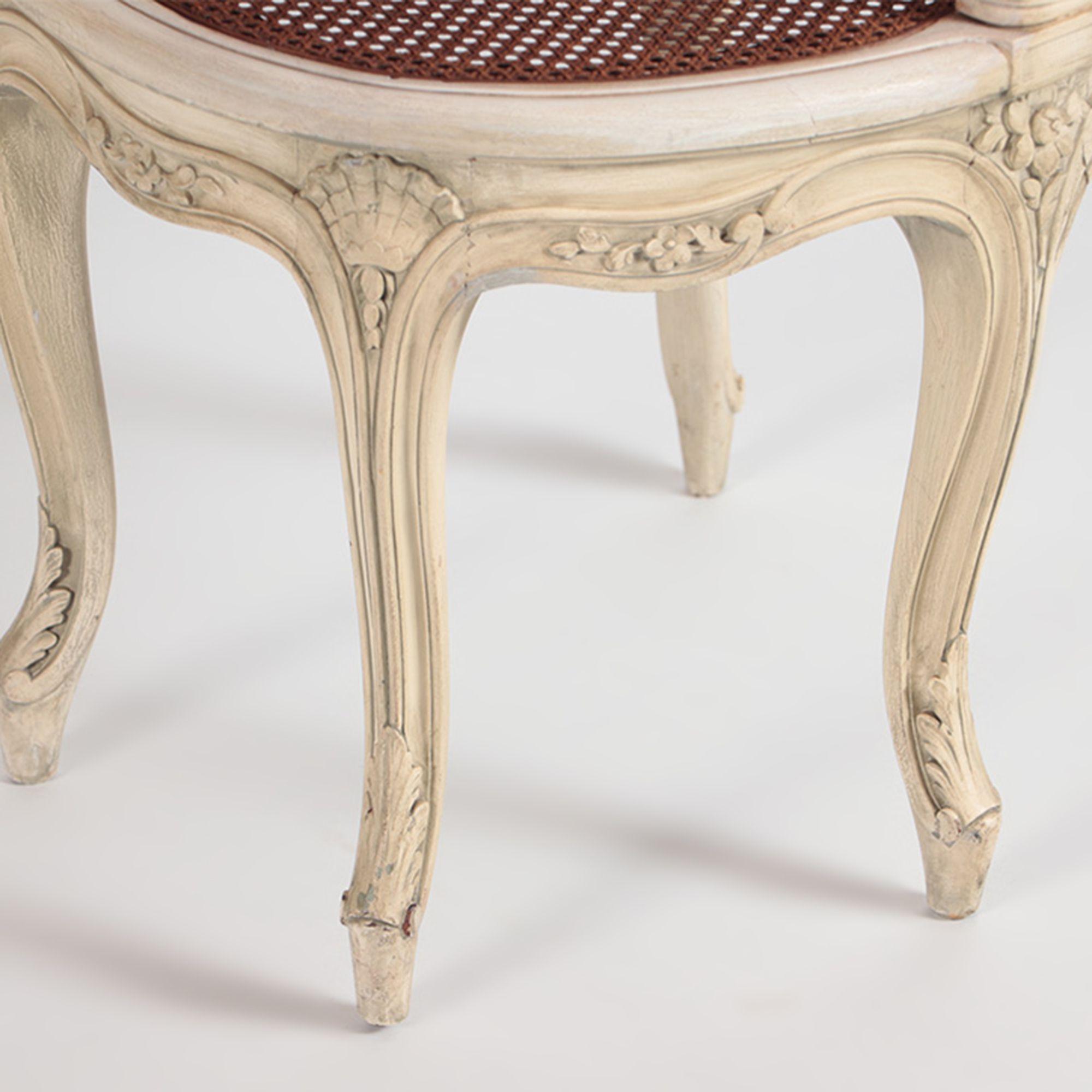 Pair of Painted, Cane and Carved French Louis XV Chairs, circa 1990 8