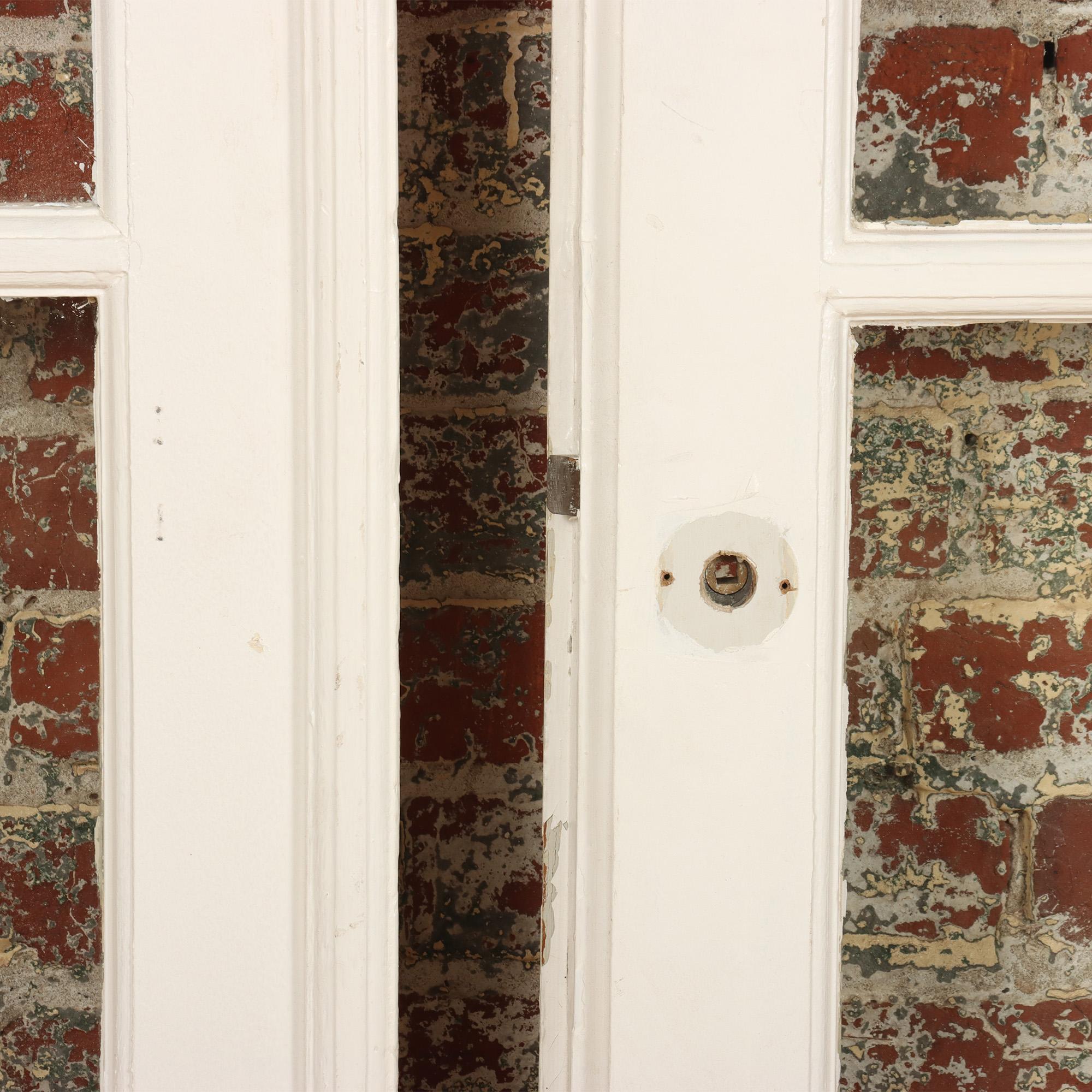 Pair of Painted French Doors, C 1900 In Good Condition For Sale In Philadelphia, PA