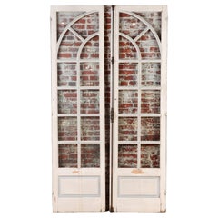 Pair of Painted French Doors with Individual Panes, C 1900