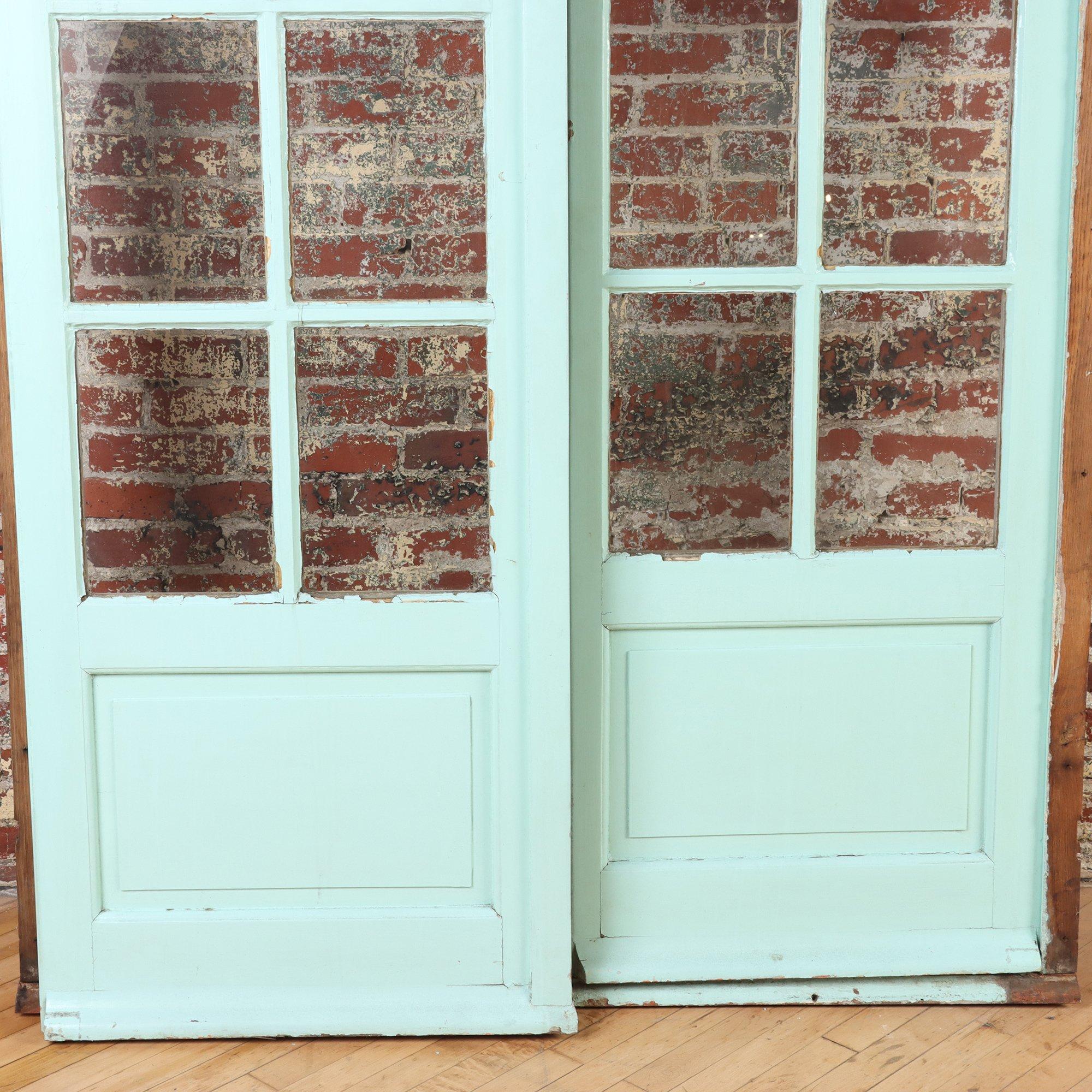 Pair of Painted French Doors with Individual Panes, circa 1900 6