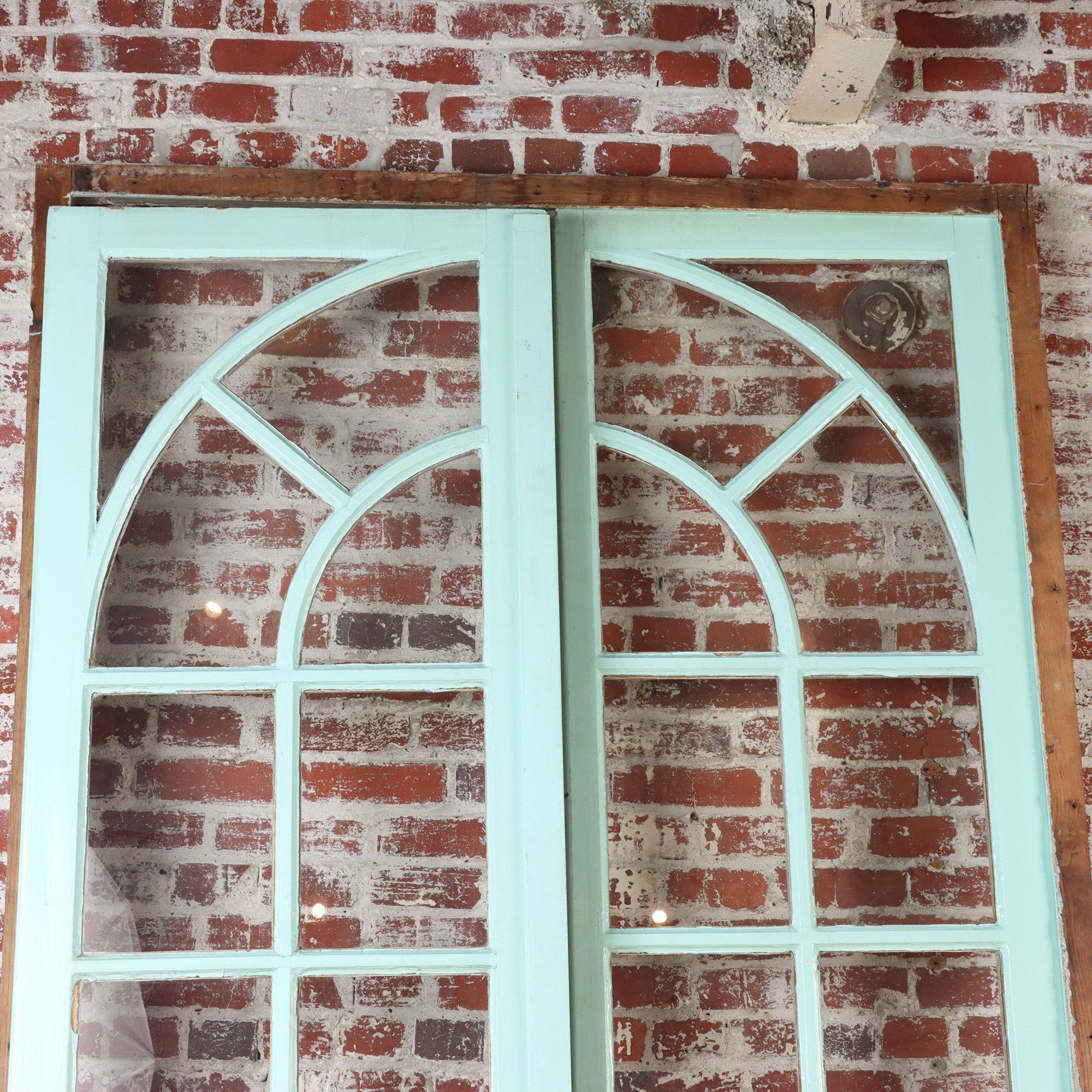 Pair of Painted French Doors with Individual Panes, circa 1900 4