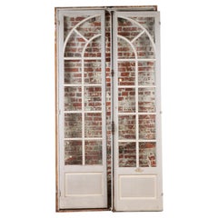 Pair of Painted French Doors with Individual Panes, circa 1900