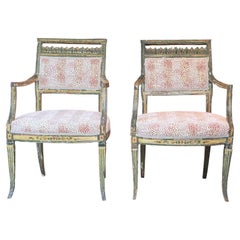 Pareja de sillones italianos pintados