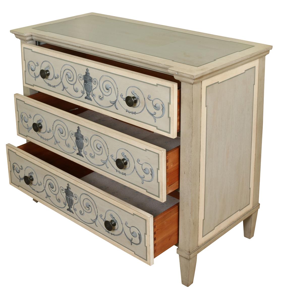 Wood Painted Neoclassical Style Chest