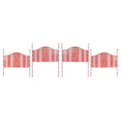 Antique A Pair of Painted Tole Headboards and Footboards 20th Century