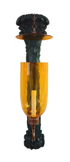 A Pair of Palm Branch Sconces by David Duncan Studio
