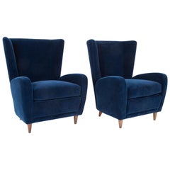 Pair of Paolo Buffa Wing Chairs from the Hotel Bristol, Merano, Italy