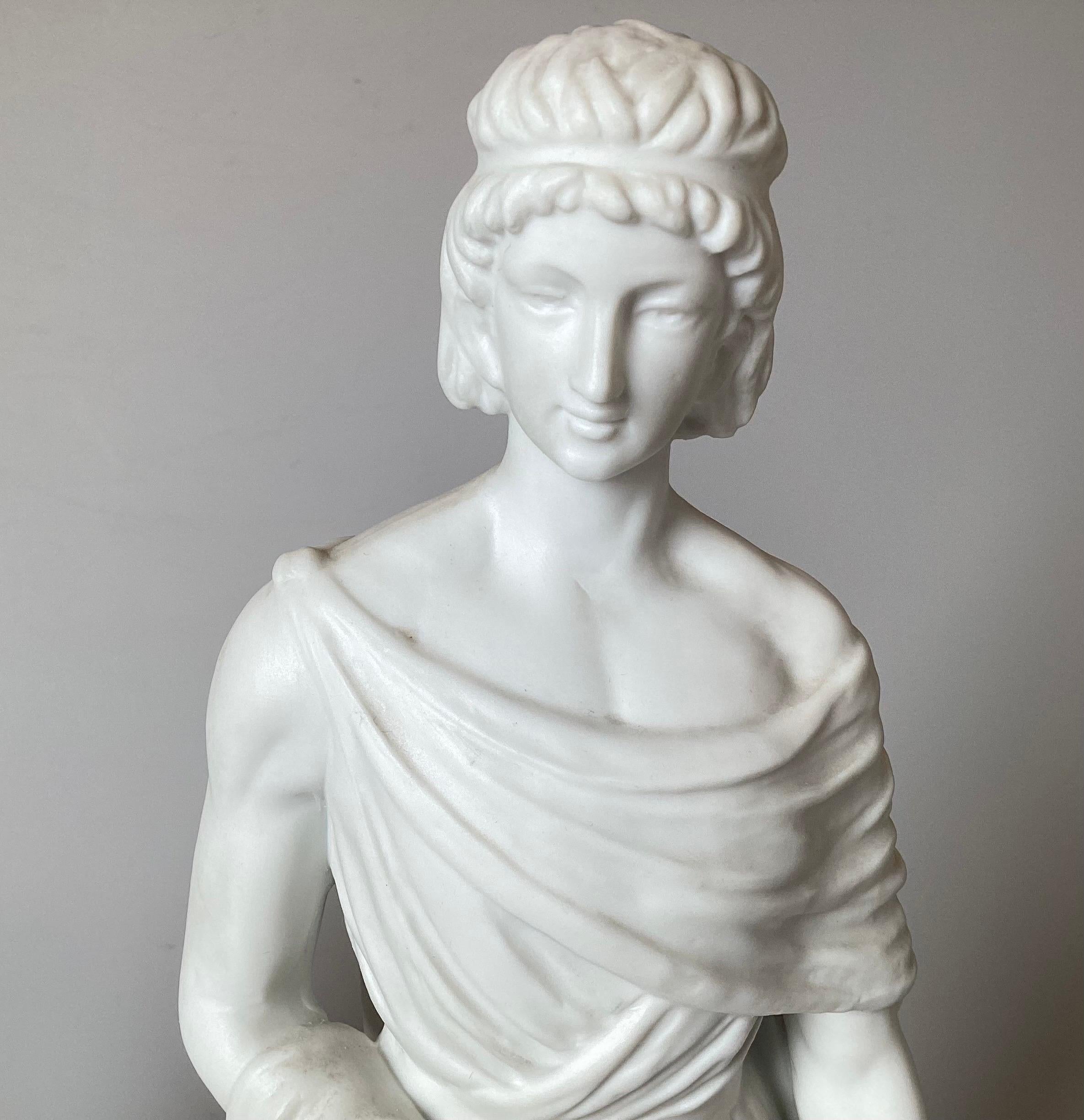 20th Century Pair of Parian Porcelain Neoclassical Statues For Sale