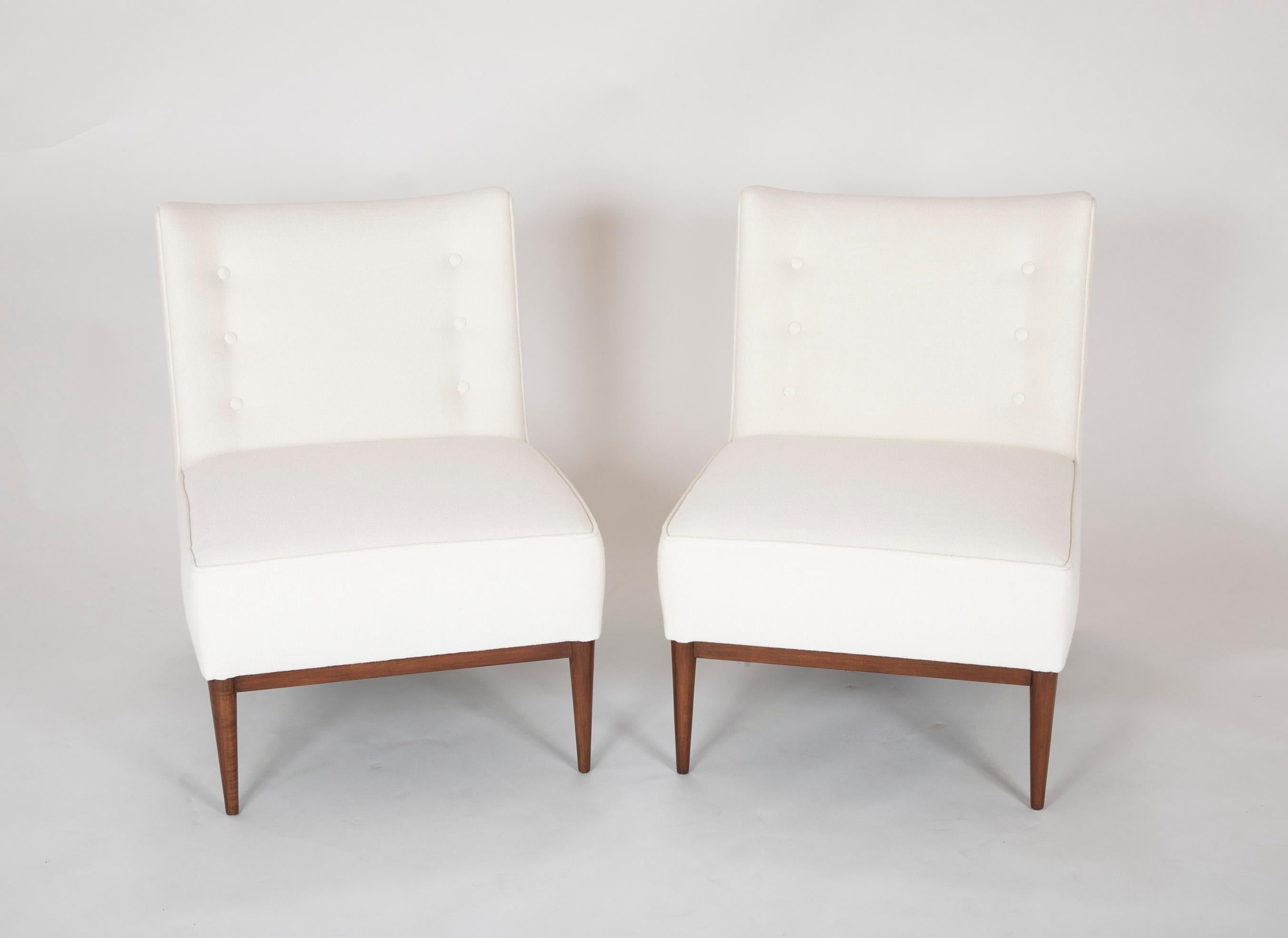 Mid-20th Century Pair of Paul McCobb Slipper Chairs