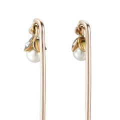 Pair of Pearl and Diamond Stick Pins