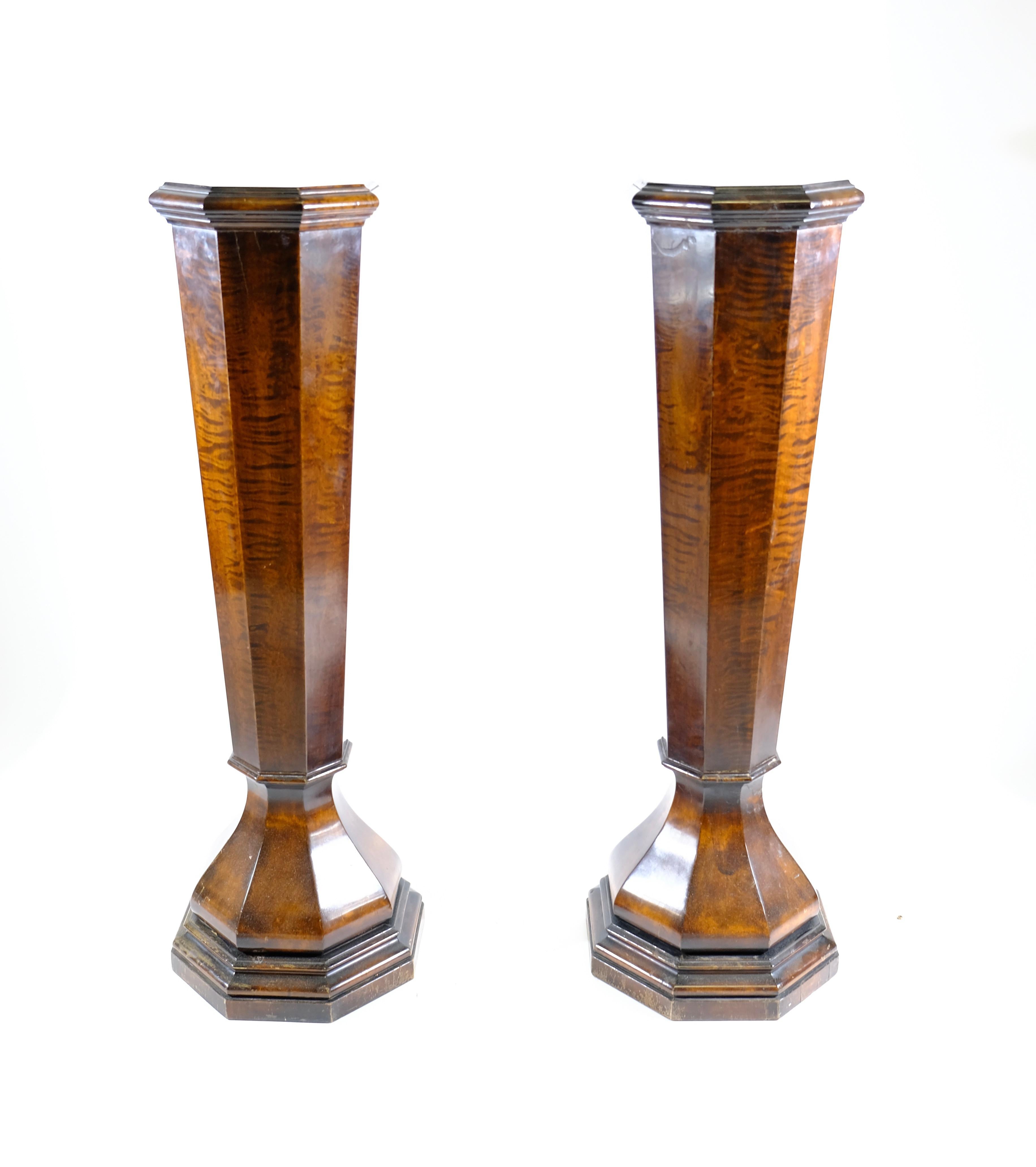 French Pair of Pedestals, Art Deco. Early 20th C For Sale