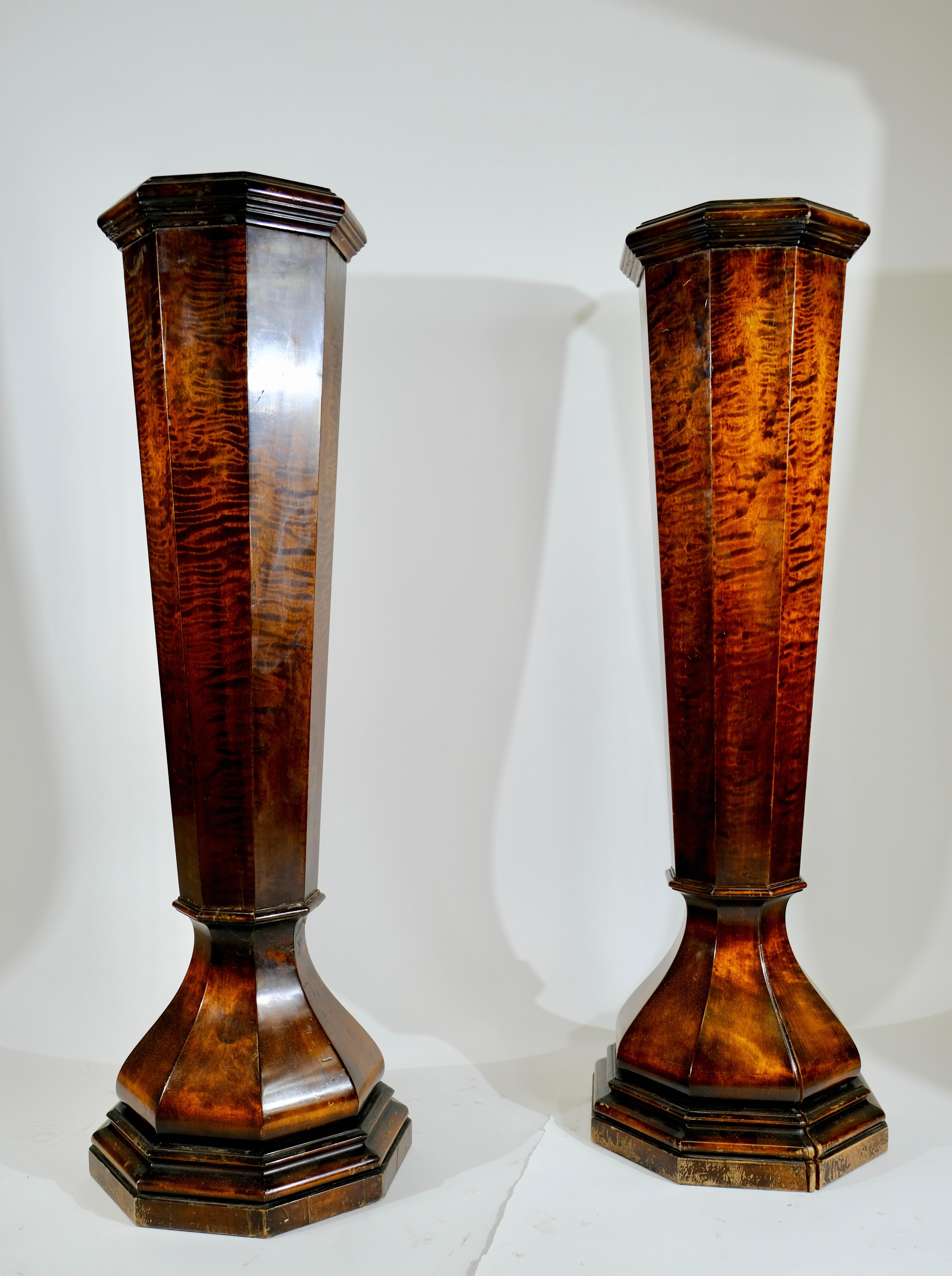 Pair of Pedestals, Art Deco. Early 20th C In Good Condition For Sale In Stockholm, SE