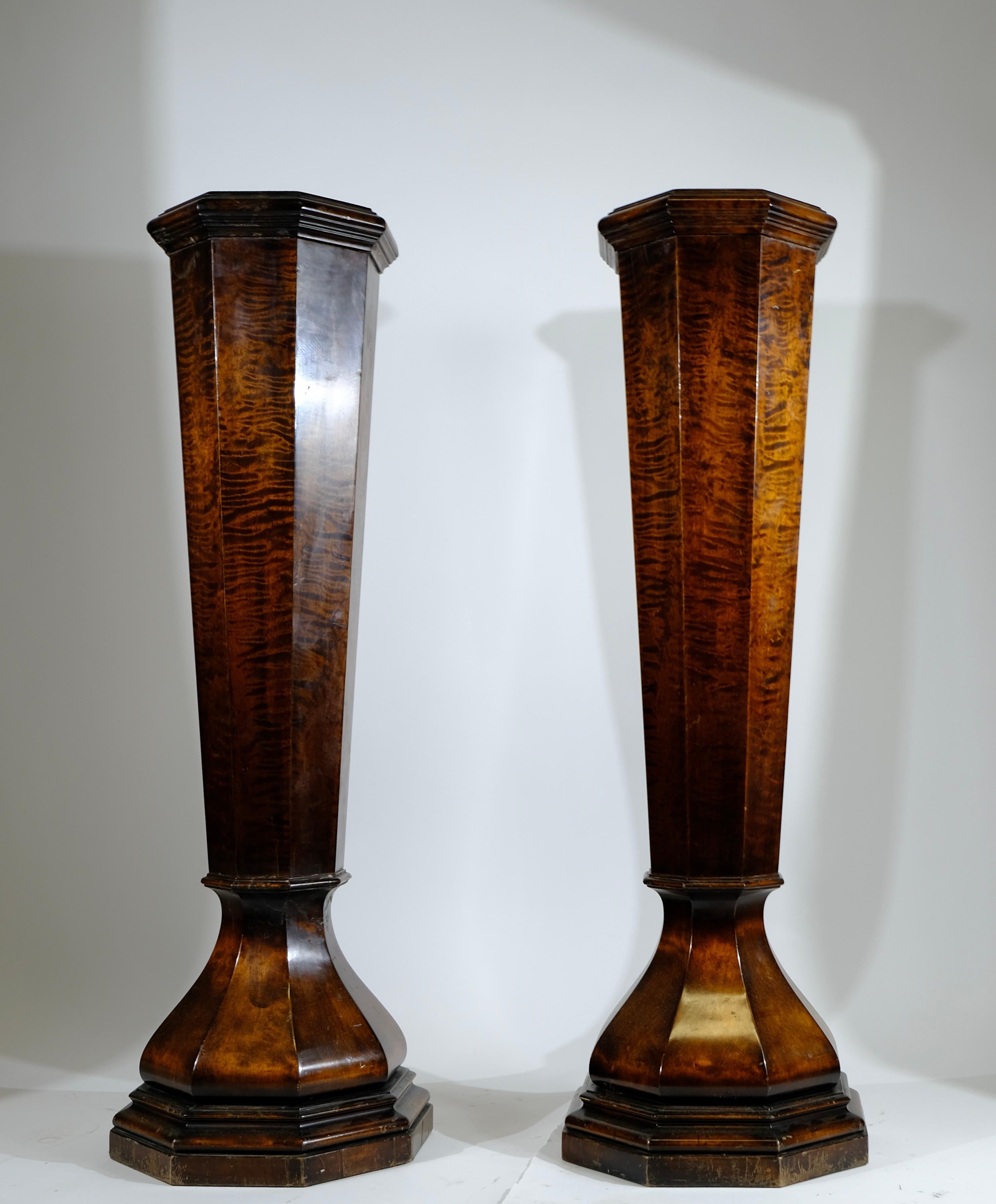 19th Century Pair of Pedestals, Art Deco. Early 20th C For Sale
