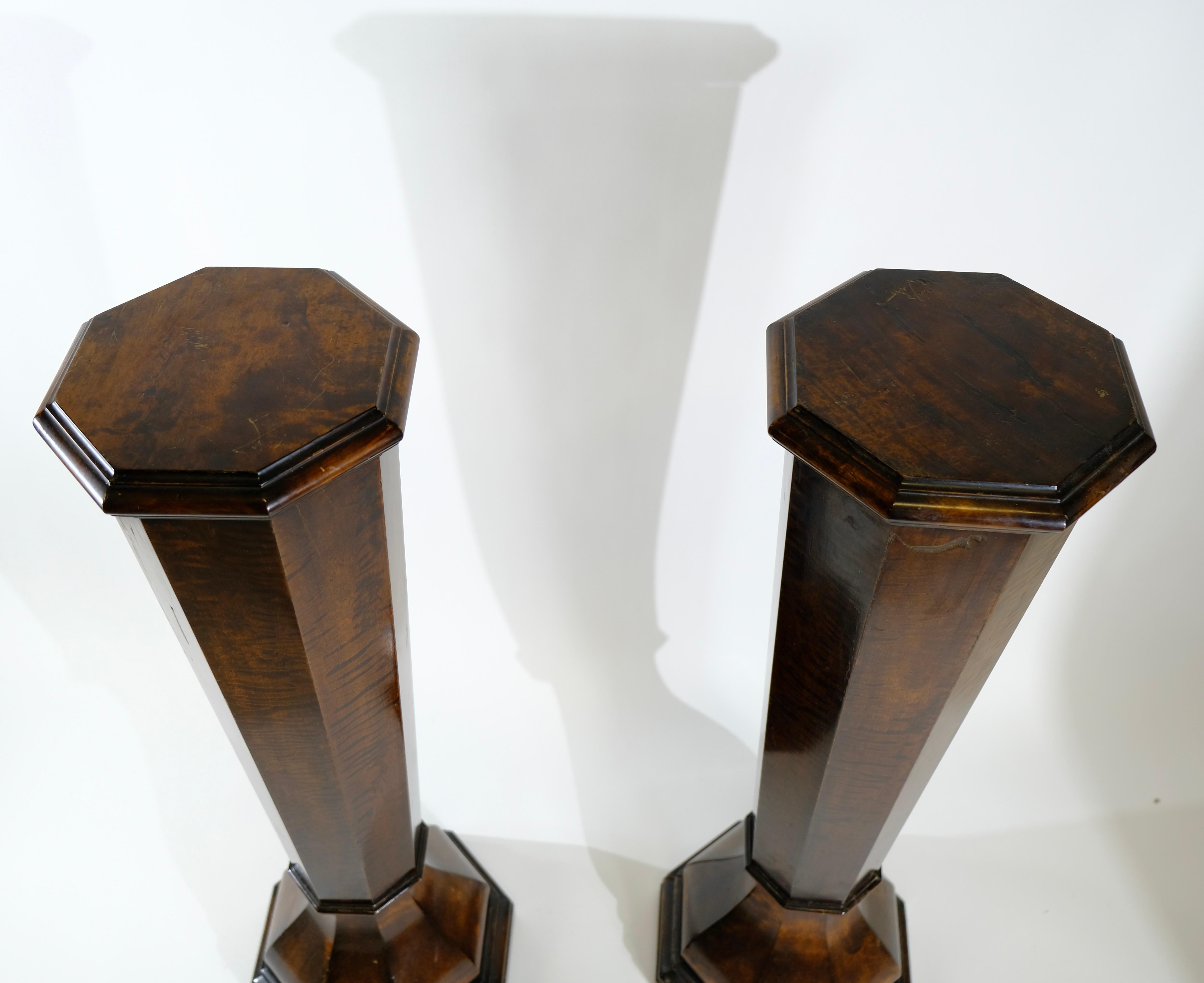 Pair of Pedestals, Art Deco. Early 20th C For Sale 1