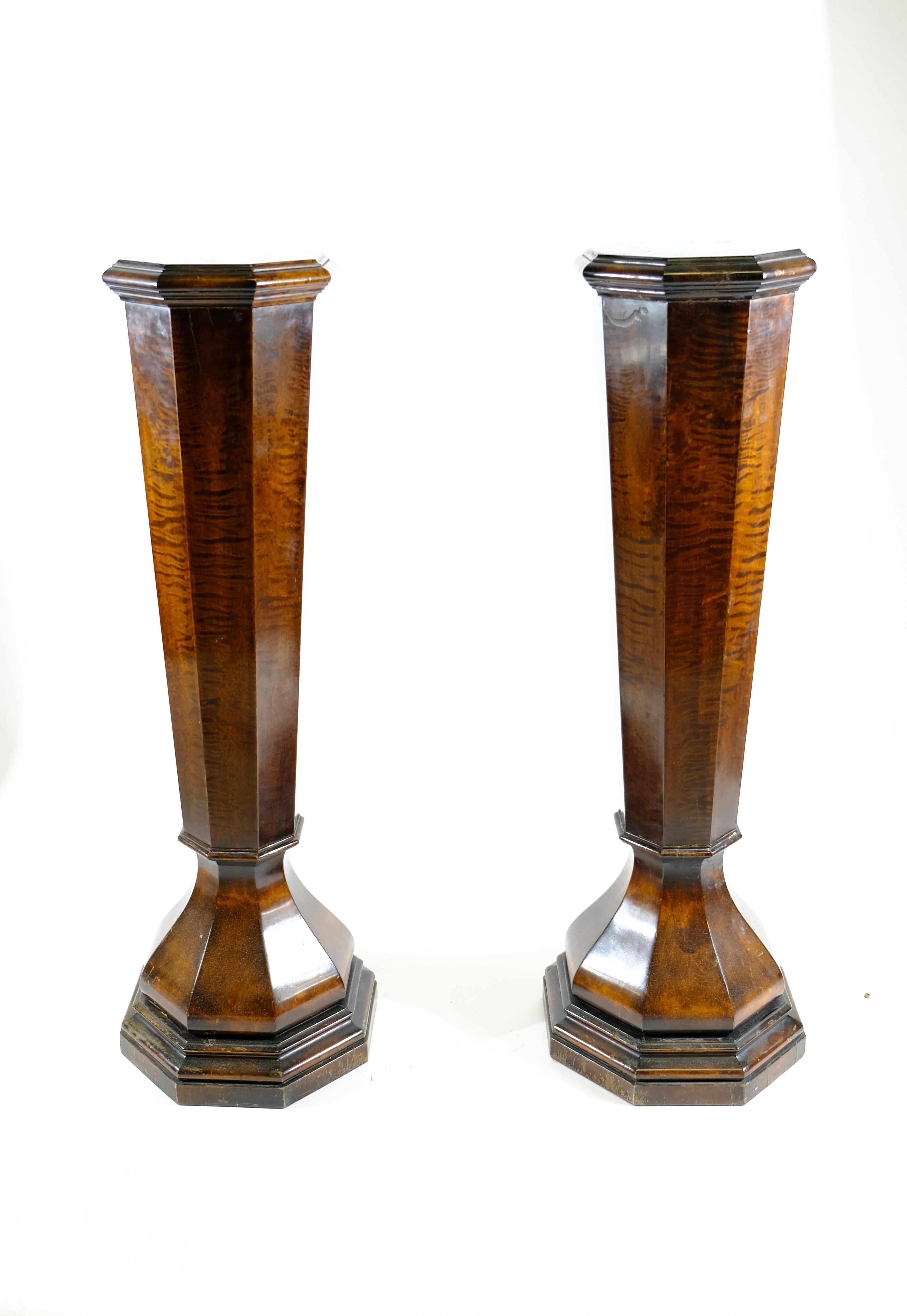 Pair of Pedestals, Art Deco. Early 20th C For Sale 3