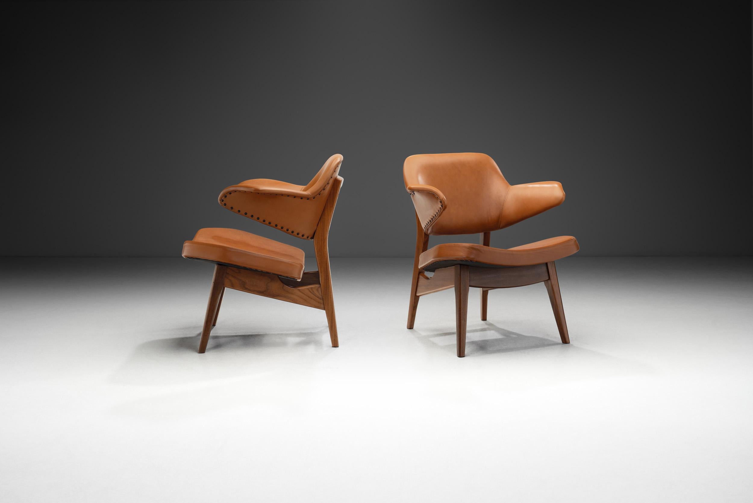 Mid-Century Modern Paire de fauteuils 